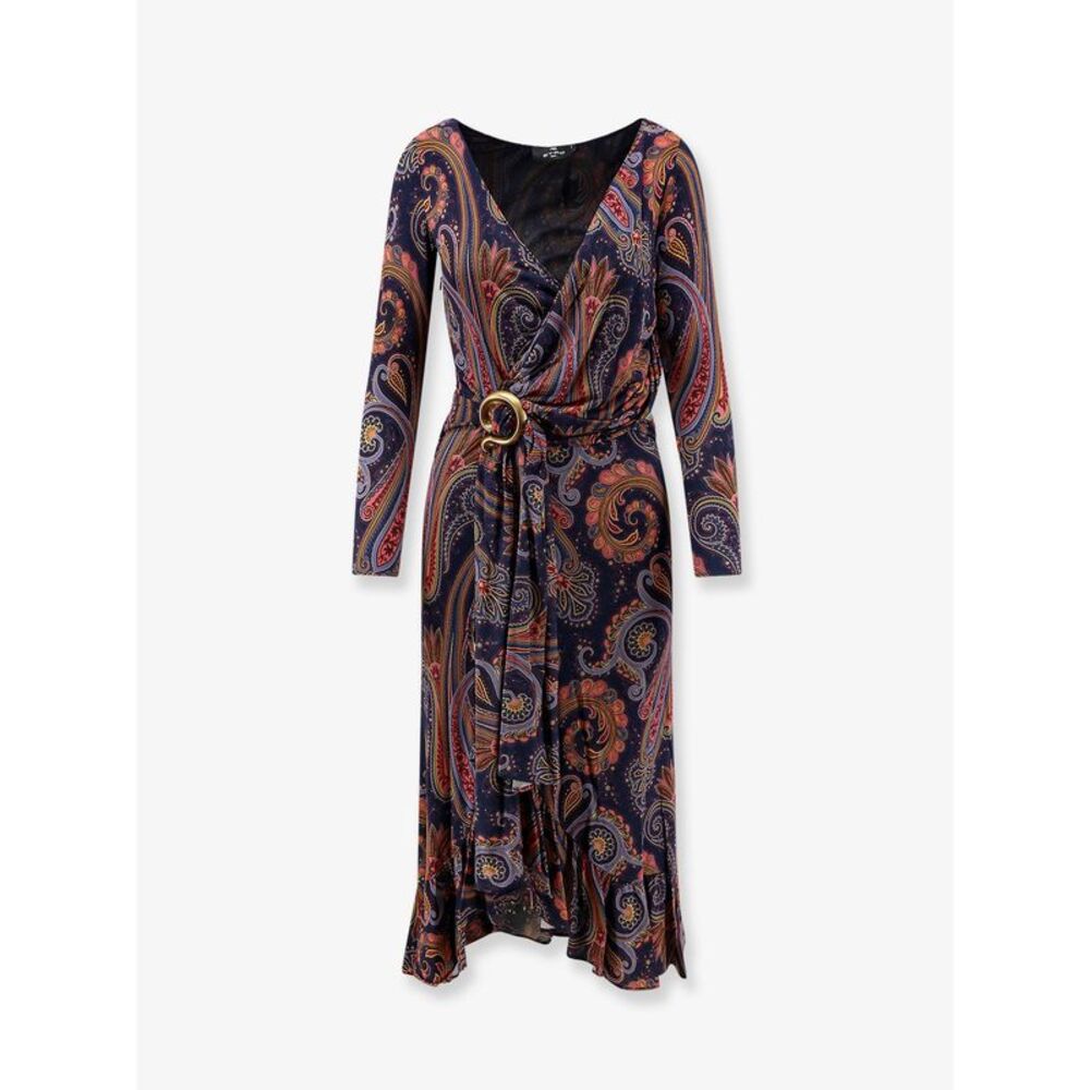 Etro Women Stretch Viscose Dress With Iconic Pattern